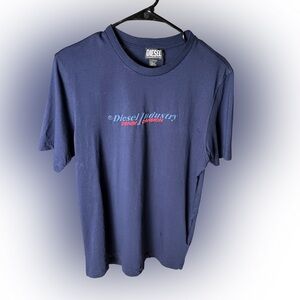 Diesel Navy Blue ‘Diesel Industry ‘Graphic Tee NWT Minor Flaw Mens Size Medium